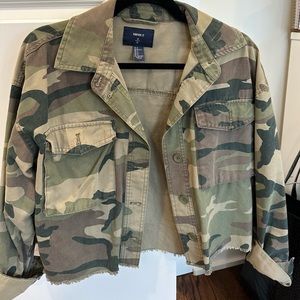 Forever 21 Army Green Jean Jacket